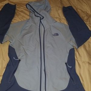THE NORTH FACE Blue WindWall Windbreaker Full Zipper Unlined Hooded Jacket Coat
